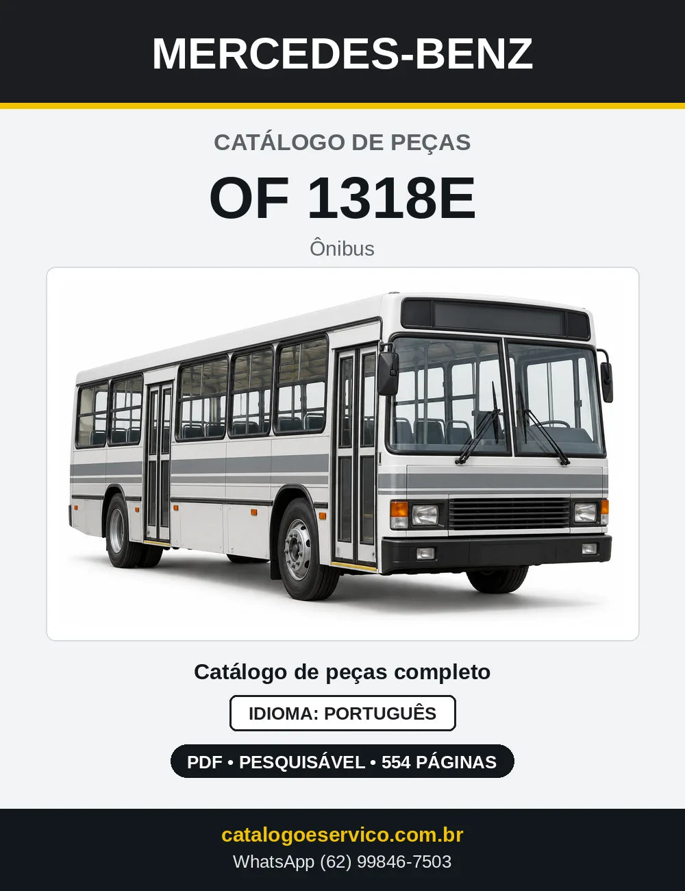 Capa do Catálogo de Peças Mercedes-Benz OF 1318E em PDF