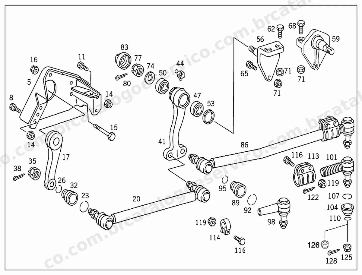 Vista explodida 1 do Catálogo de Peças Mercedes-Benz OF 1320