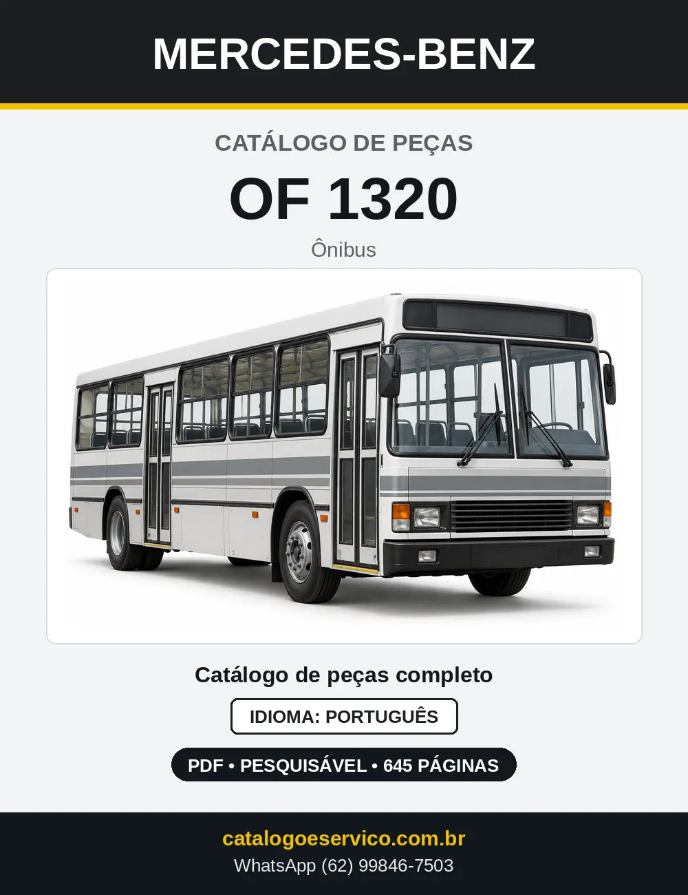 Capa do Catálogo de Peças Mercedes-Benz OF 1320 em PDF