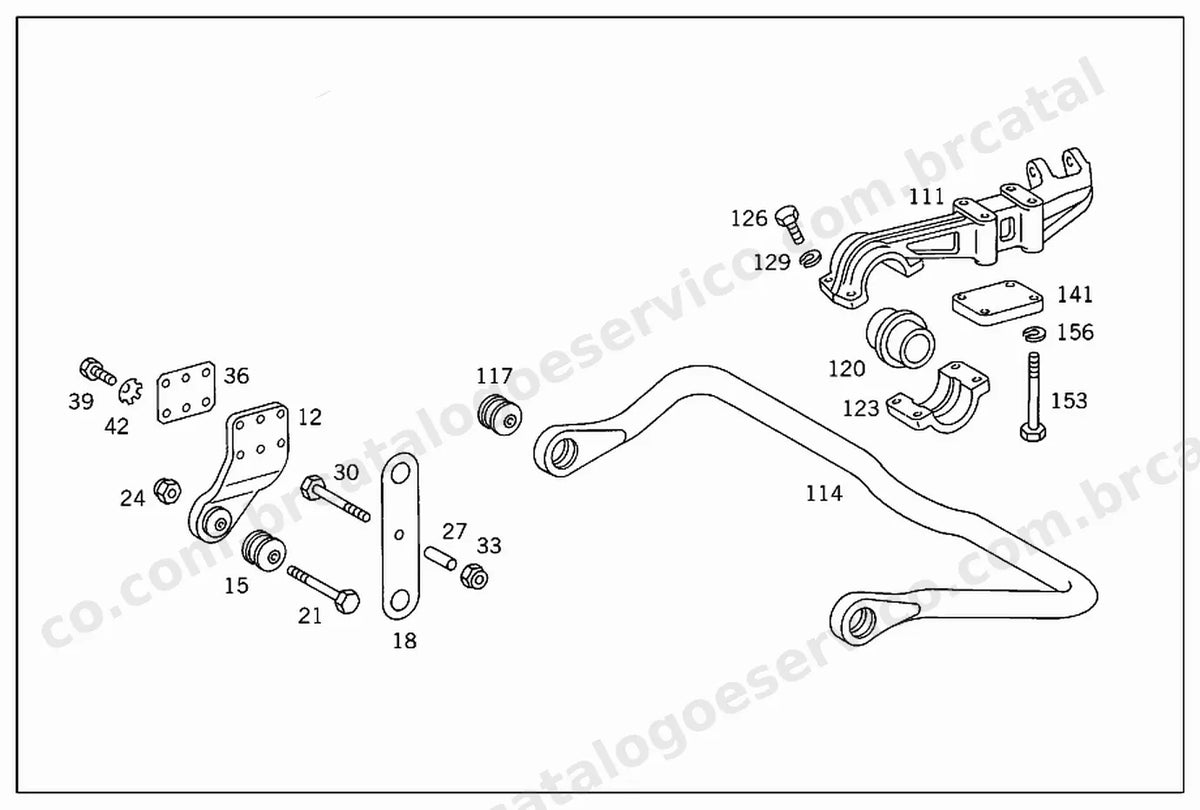 Vista explodida 2 do Catálogo de Peças Mercedes-Benz OF 1621