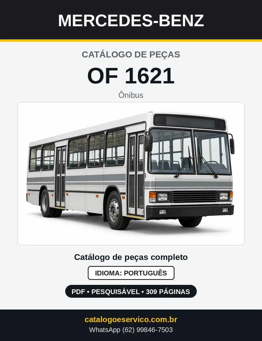 Capa do Catálogo de Peças Mercedes-Benz OF 1621 em PDF