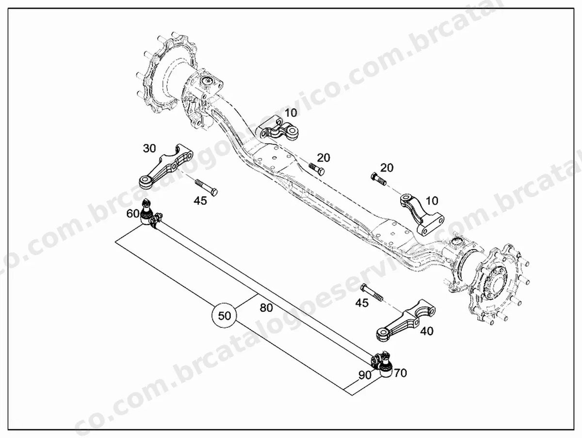 Vista explodida 1 do Catálogo de Peças Mercedes-Benz OF 1623 RF 5950