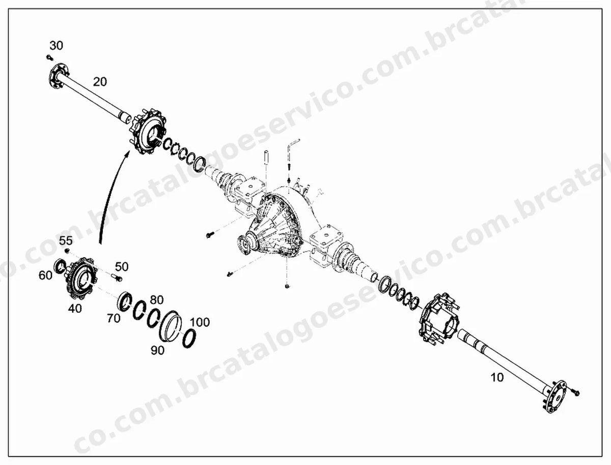 Vista explodida 3 do Catálogo de Peças Mercedes-Benz OF 1623 RF 5950