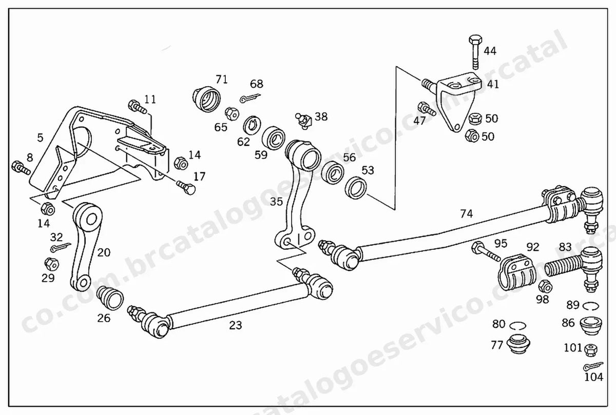 Vista explodida 4 do Catálogo de Peças Mercedes-Benz OH 1113 (Indonésia)
