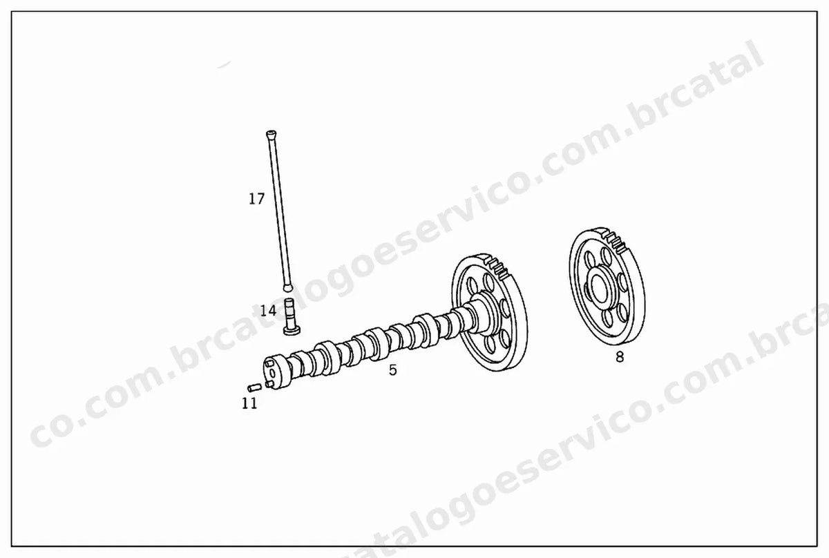 Vista explodida 3 do Catálogo de Peças Mercedes-Benz OH 1115