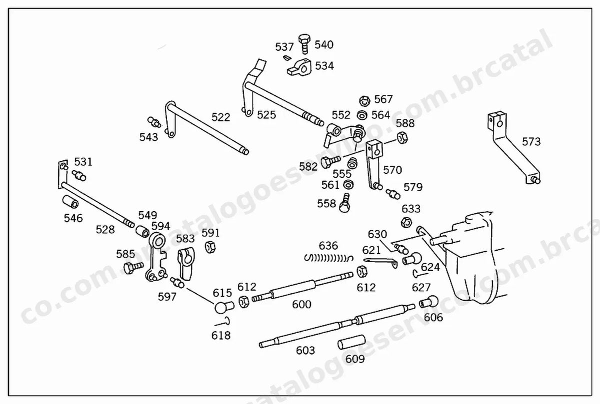 Vista explodida 2 do Catálogo de Peças Mercedes-Benz OH 1313 e OH 1316