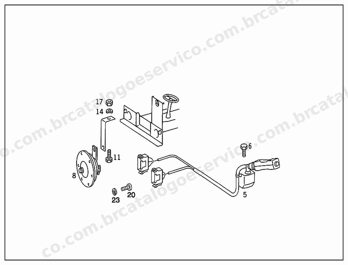 Vista explodida 3 do Catálogo de Peças Mercedes-Benz OH 1315L/52