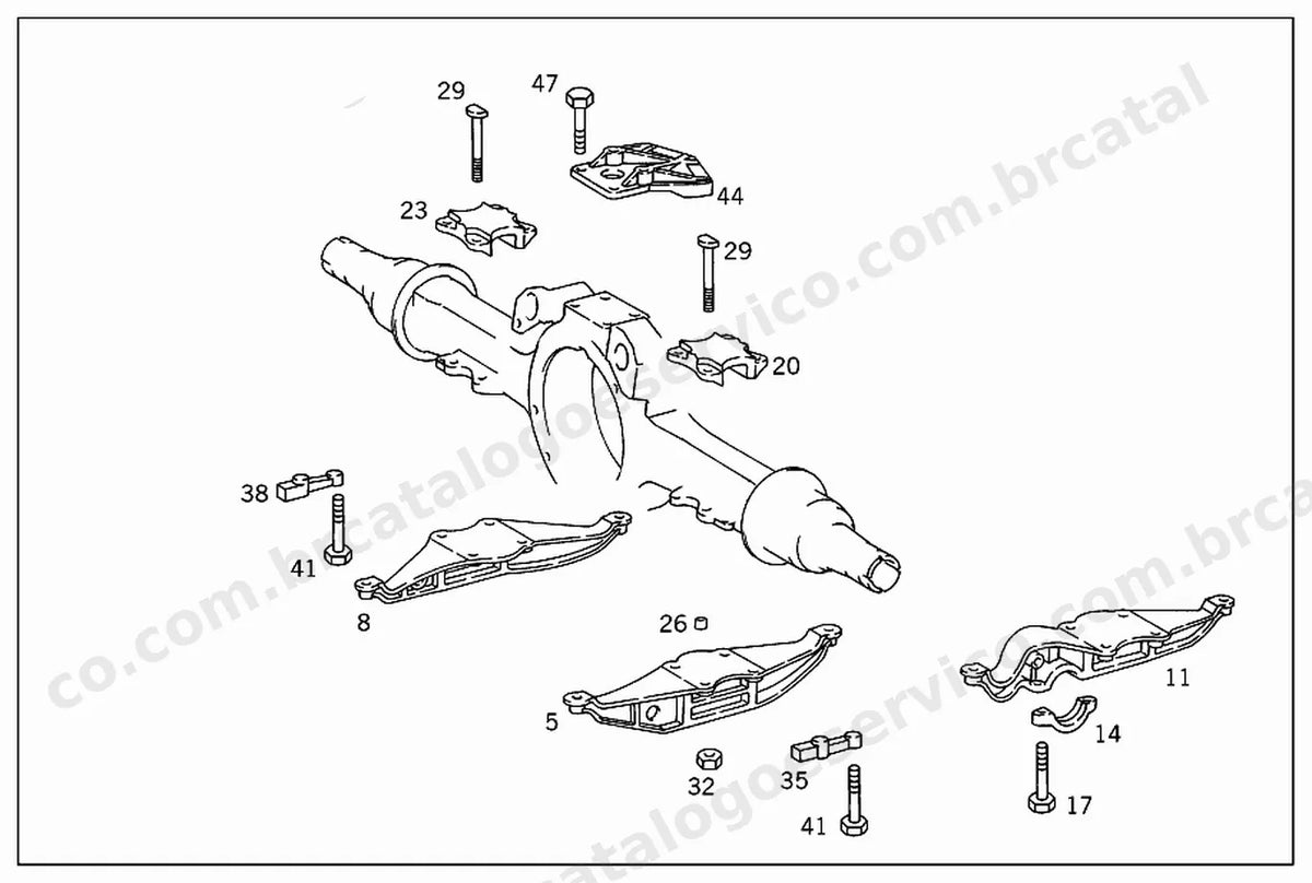 Vista explodida 4 do Catálogo de Peças Mercedes-Benz OH 1315L/52