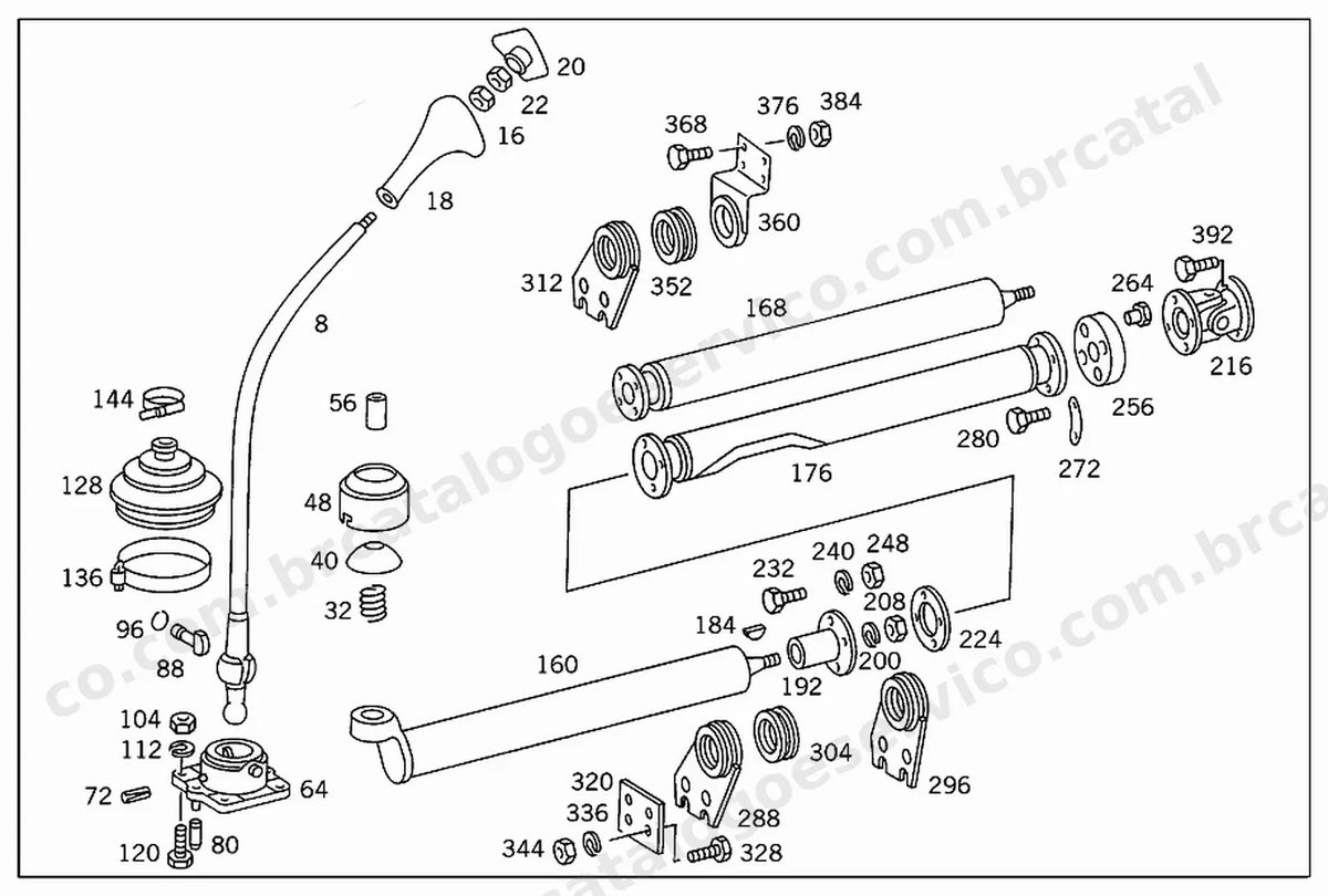 Vista explodida 1 do Catálogo de Peças Mercedes-Benz OH 1418