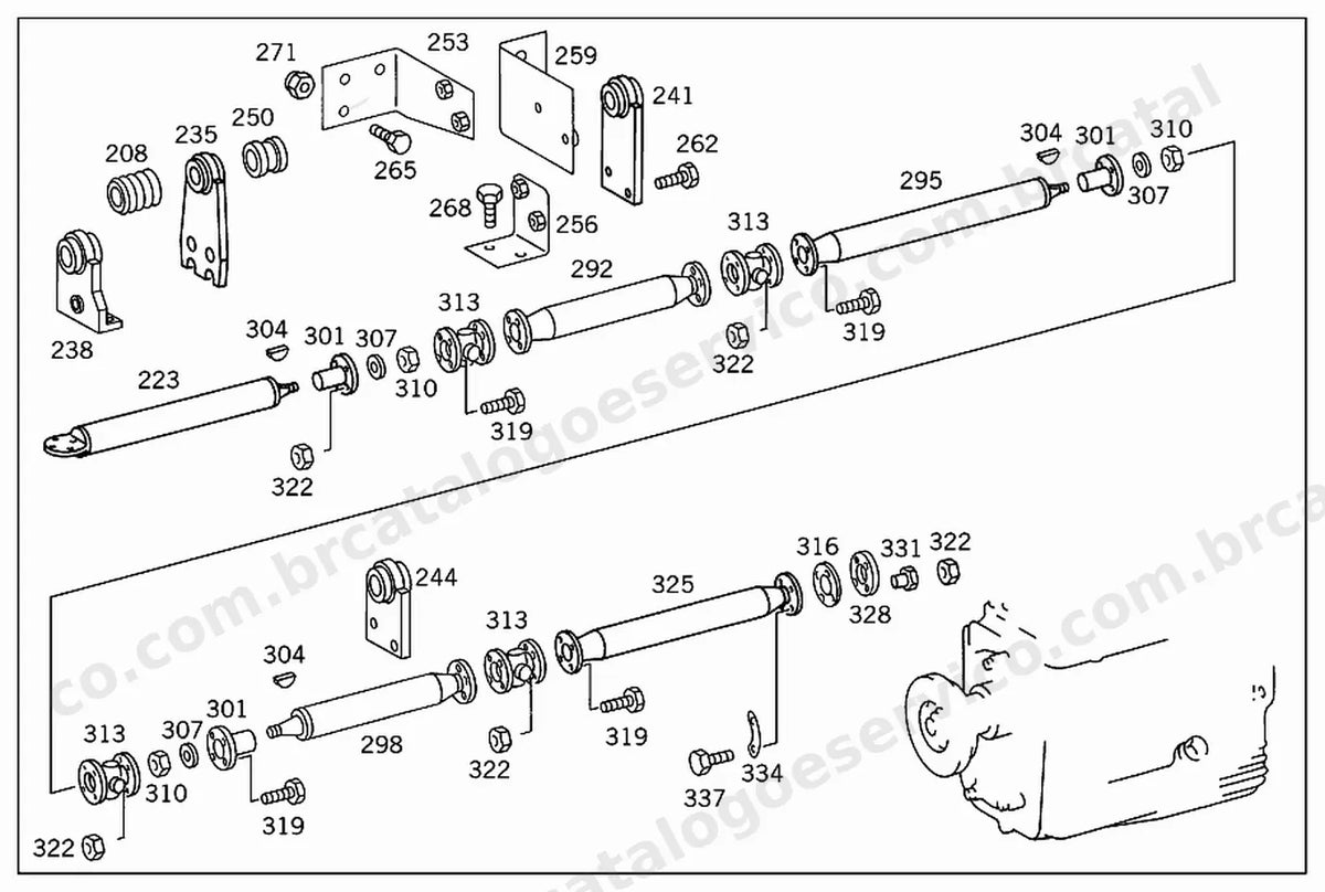 Vista explodida 4 do Catálogo de Peças Mercedes-Benz OH 1419/1420