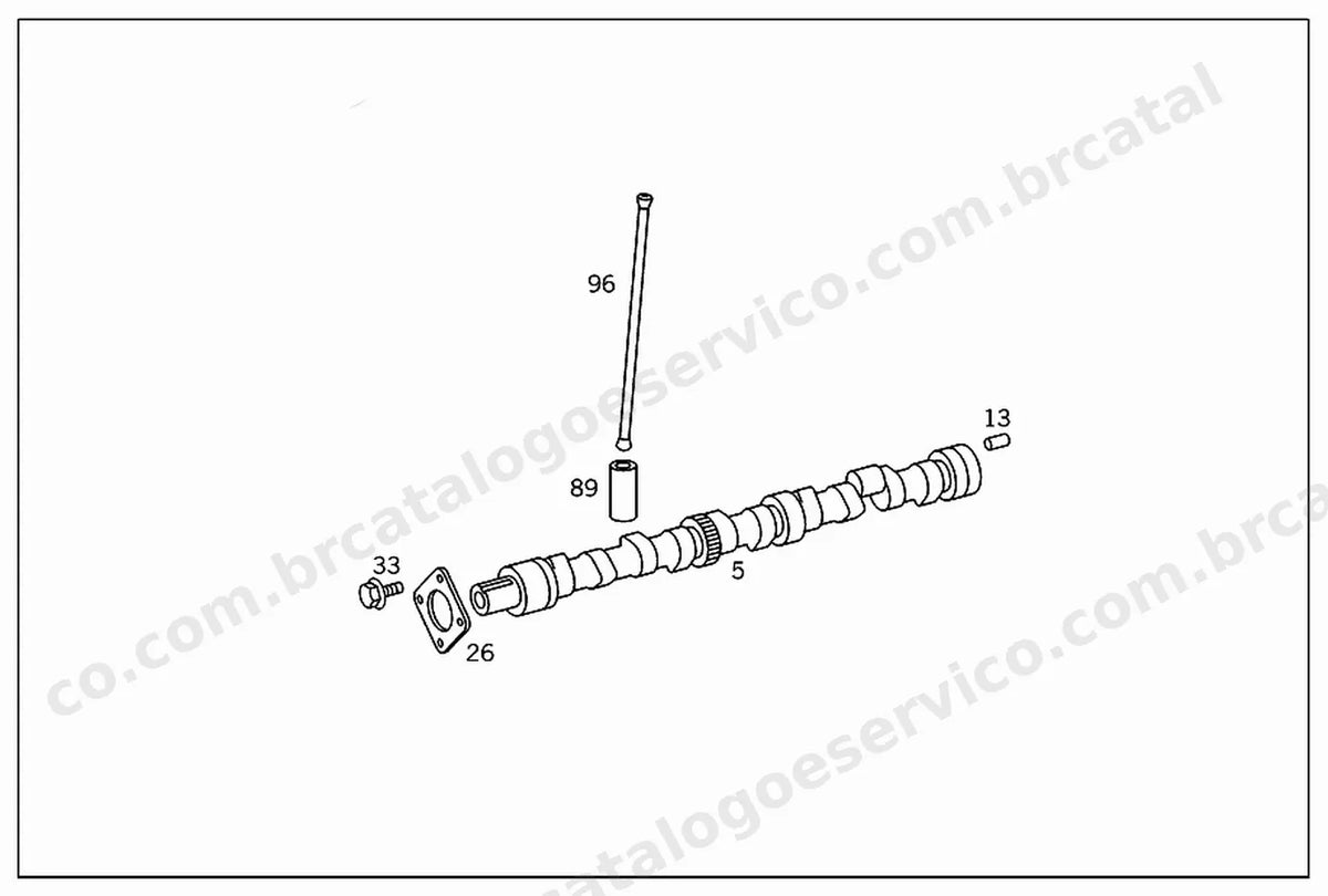 Vista explodida 2 do Catálogo de Peças Mercedes-Benz OH 1420 e OH 1520