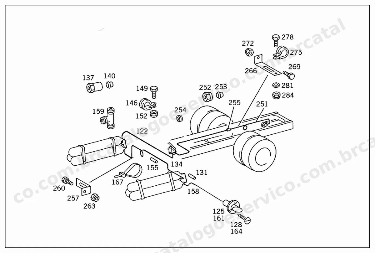 Vista explodida 3 do Catálogo de Peças Mercedes-Benz OH 1420