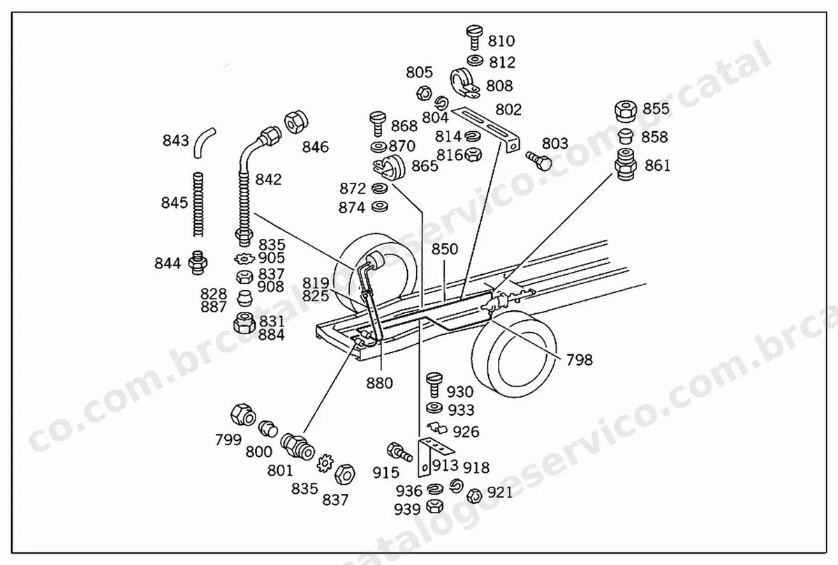 Vista explodida 2 do Catálogo de Peças Mercedes-Benz OH 1517
