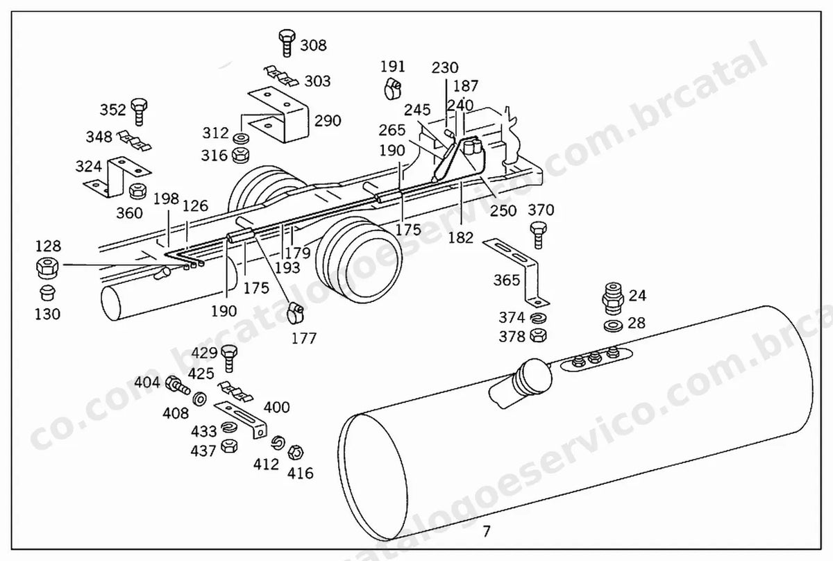 Vista explodida 3 do Catálogo de Peças Mercedes-Benz OH 1517