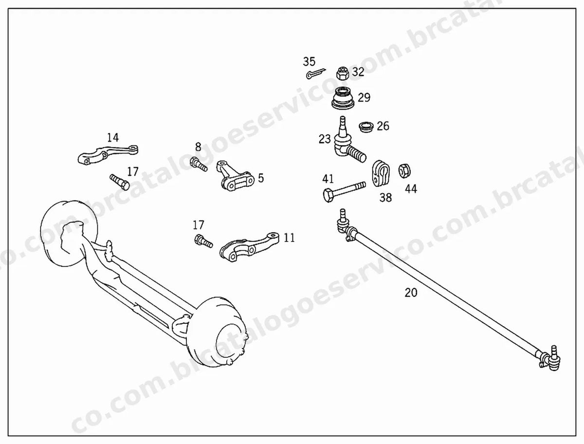 Vista explodida 3 do Catálogo de Peças Mercedes-Benz OH 1526