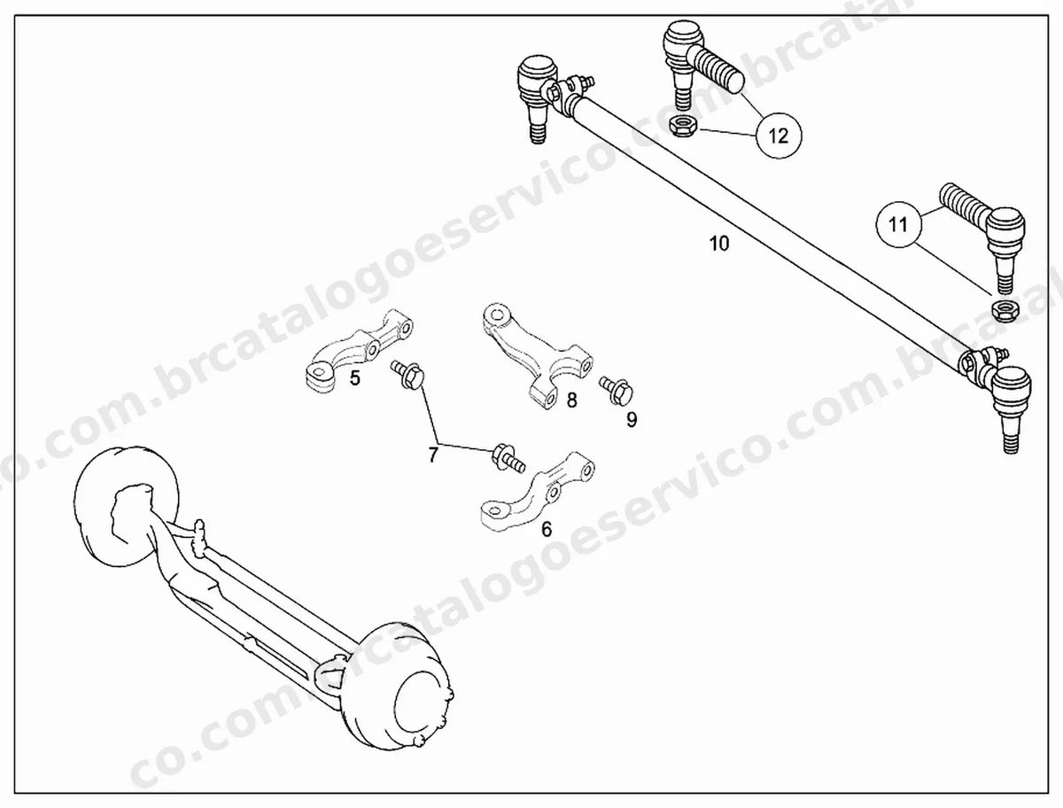 Vista explodida 1 do Catálogo de Peças Mercedes-Benz OH 1519/47