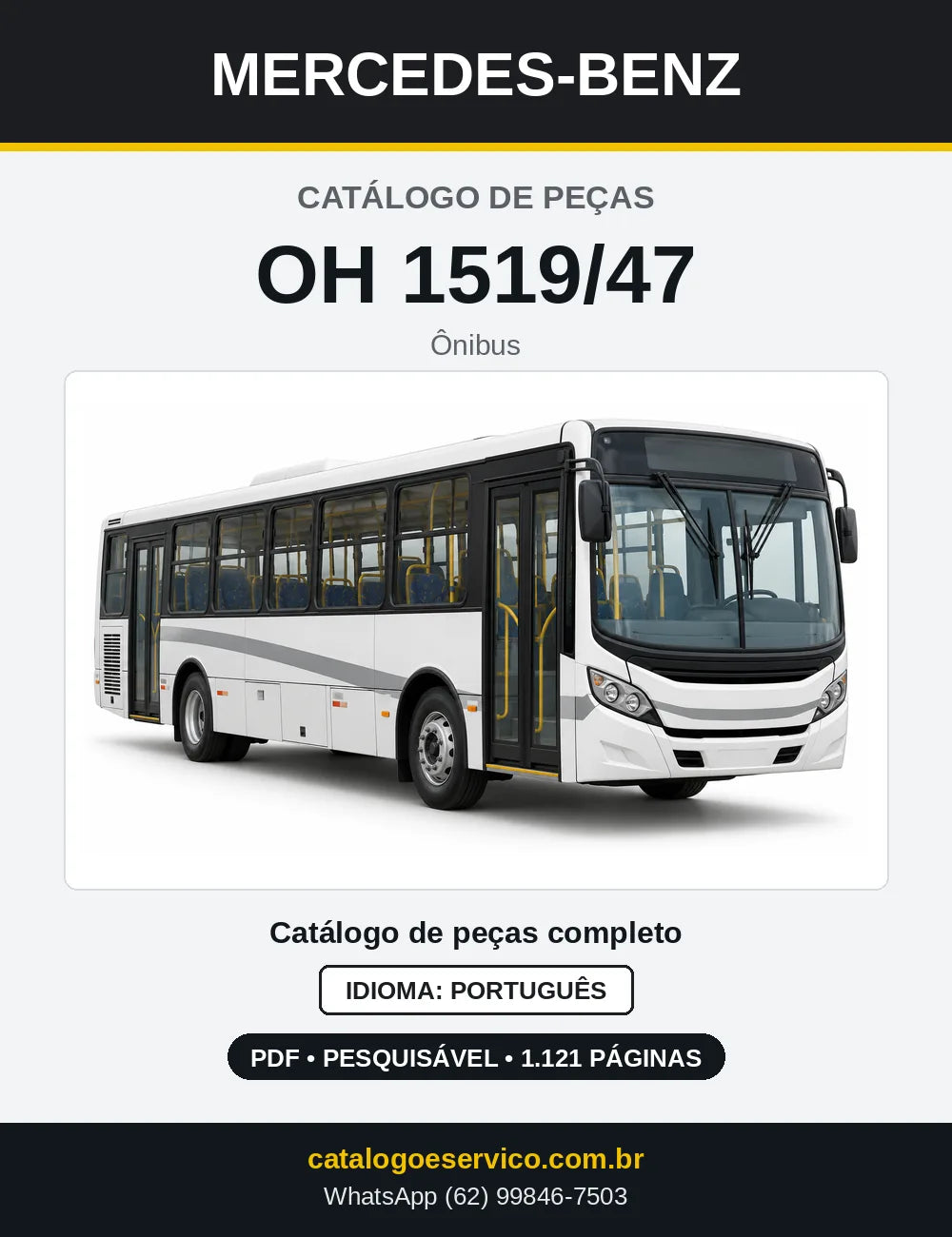 Capa do Catálogo de Peças Mercedes-Benz OH 1519/47 em PDF