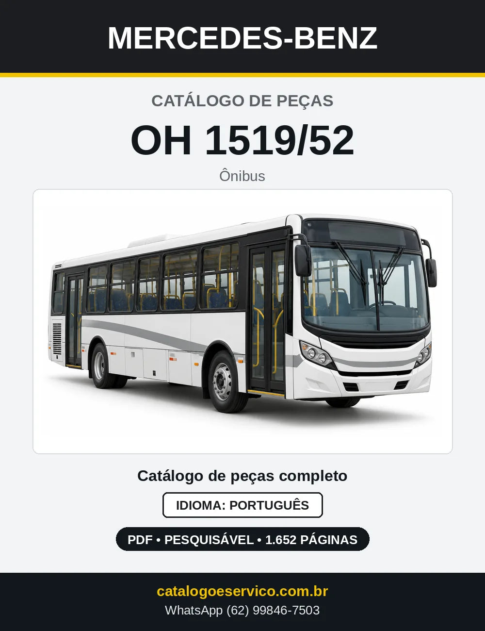 Capa do Catálogo de Peças Mercedes-Benz OH 1519/52 em PDF