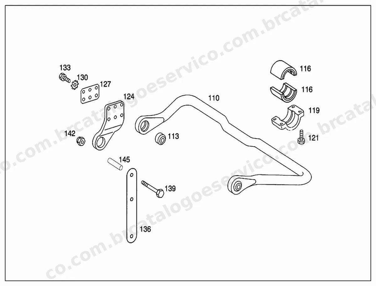 Vista explodida 3 do Catálogo de Peças Mercedes-Benz OH 1520/1521 (Indonésia)