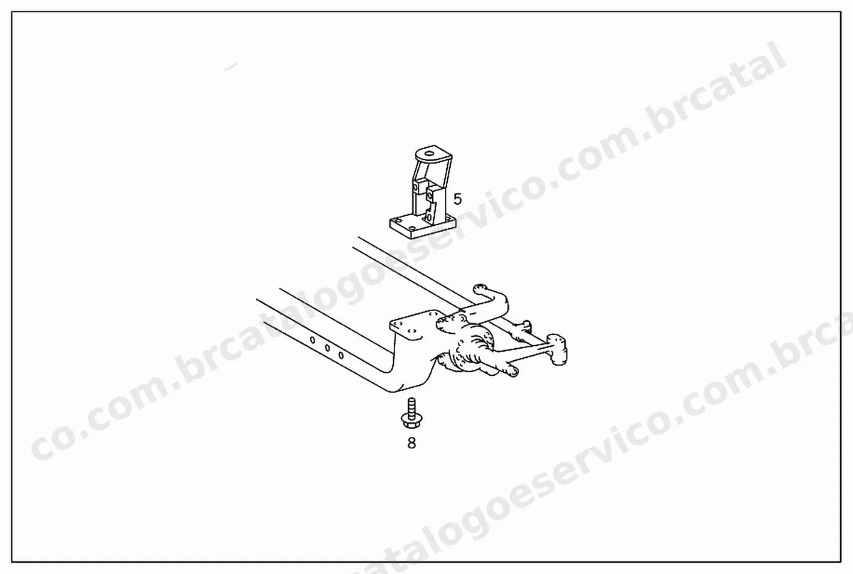 Vista explodida 1 do Catálogo de Peças Mercedes-Benz OH 1521 L