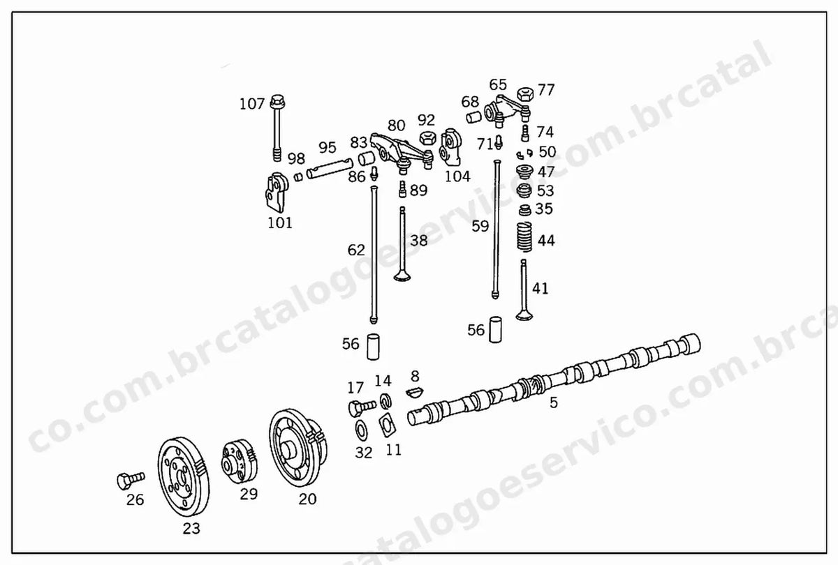 Vista explodida 2 do Catálogo de Peças Mercedes-Benz OH 1522