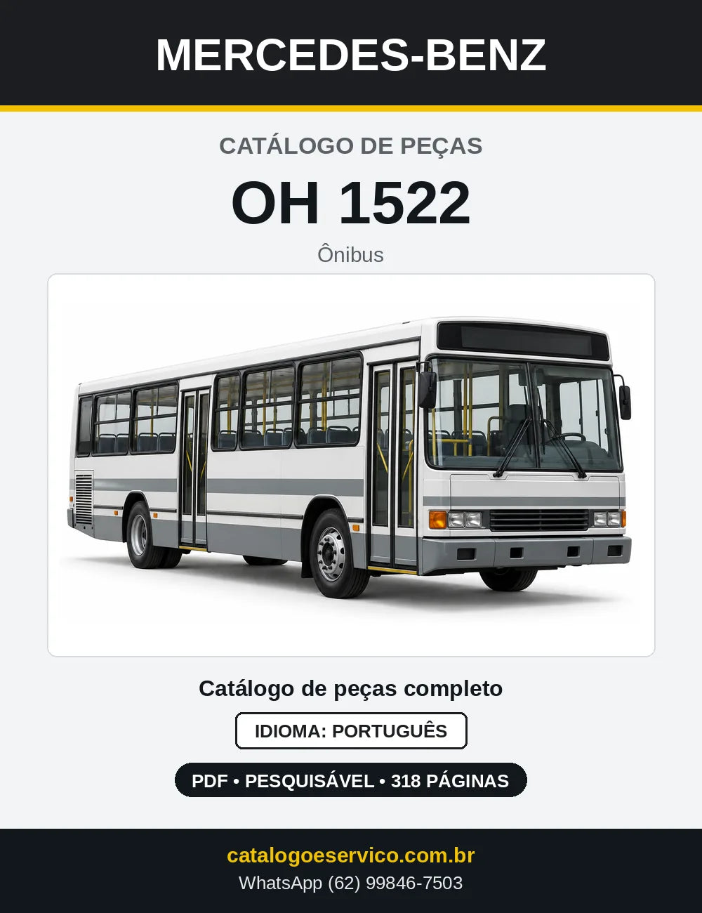 Capa do Catálogo de Peças Mercedes-Benz OH 1522 em PDF