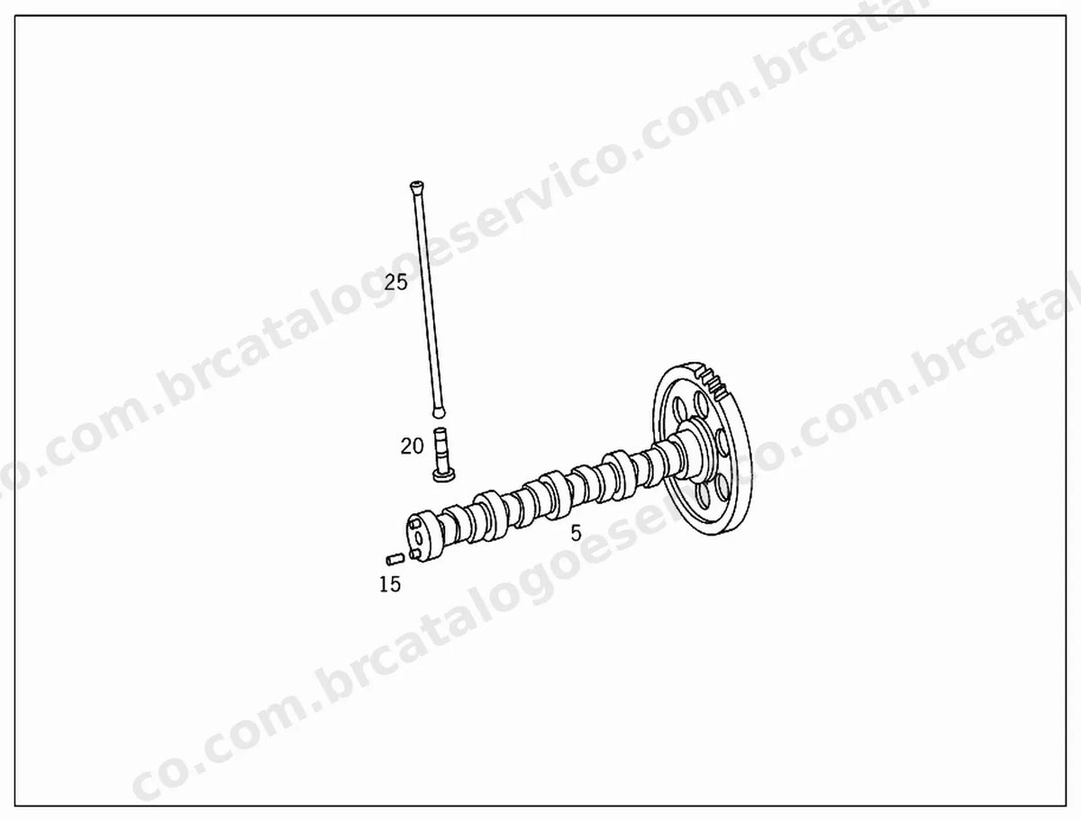 Vista explodida 1 do Catálogo de Peças Mercedes-Benz OH 1618L/55
