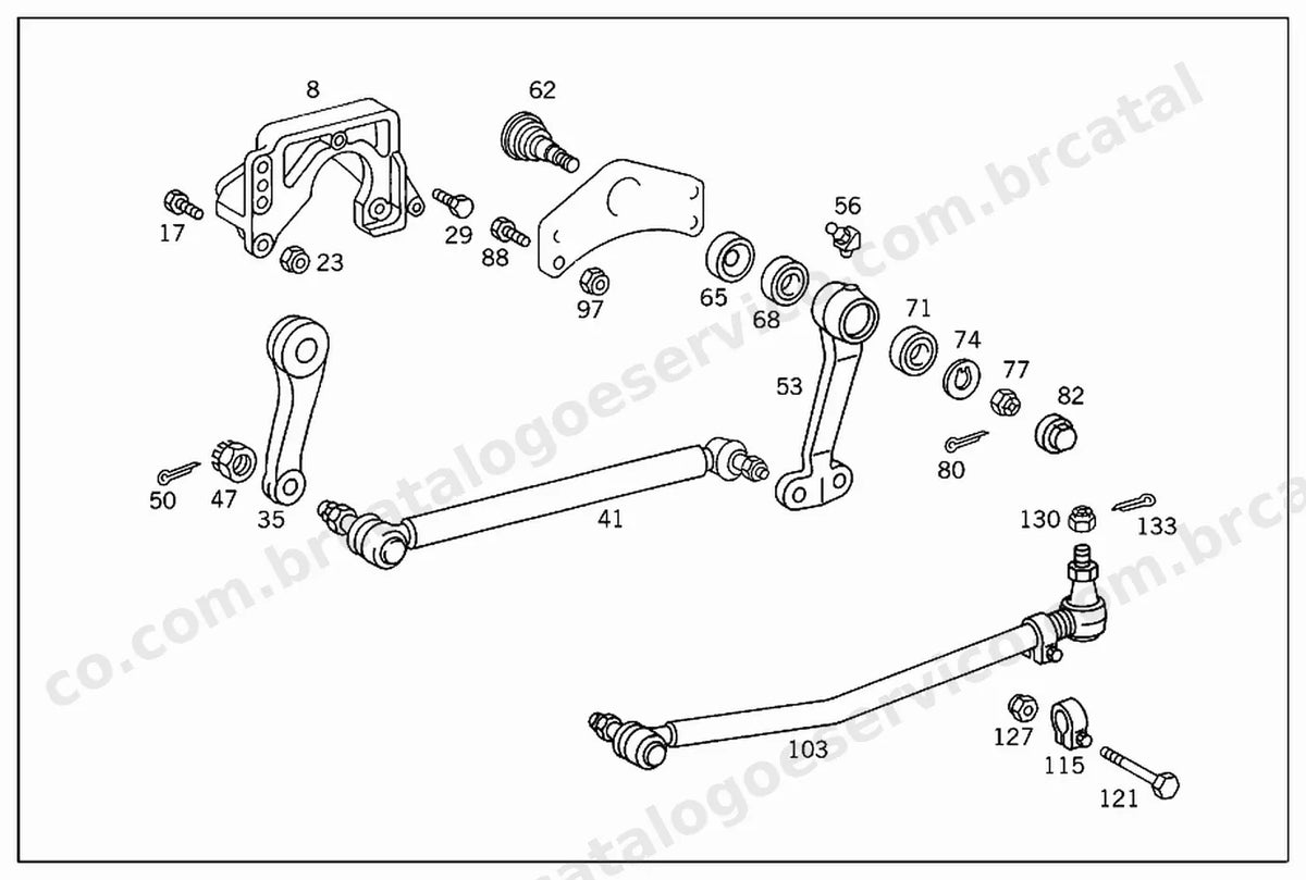Vista explodida 3 do Catálogo de Peças Mercedes-Benz OH 1621