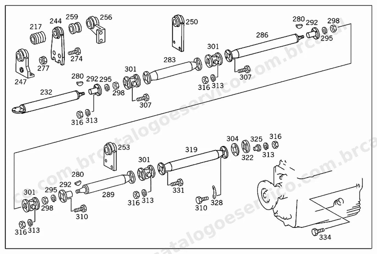 Vista explodida 4 do Catálogo de Peças Mercedes-Benz OH 1621