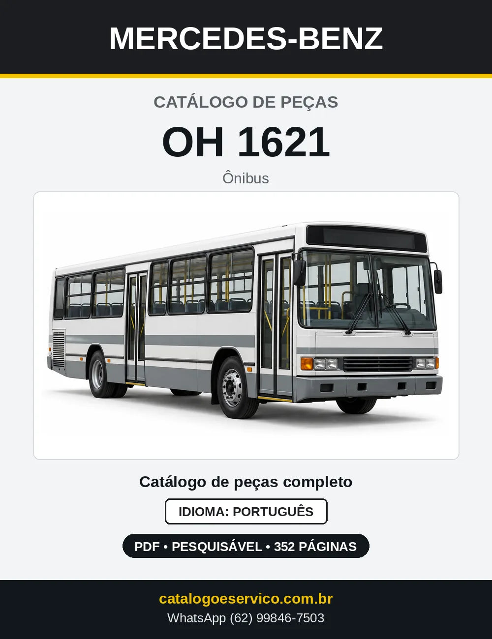 Capa do Catálogo de Peças Mercedes-Benz OH 1621 em PDF