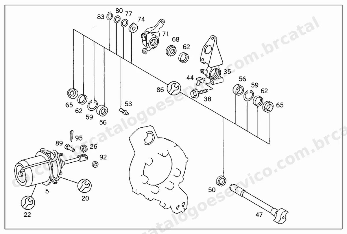 Vista explodida 4 do Catálogo de Peças Mercedes-Benz OH 1635 L e OH 1636 L