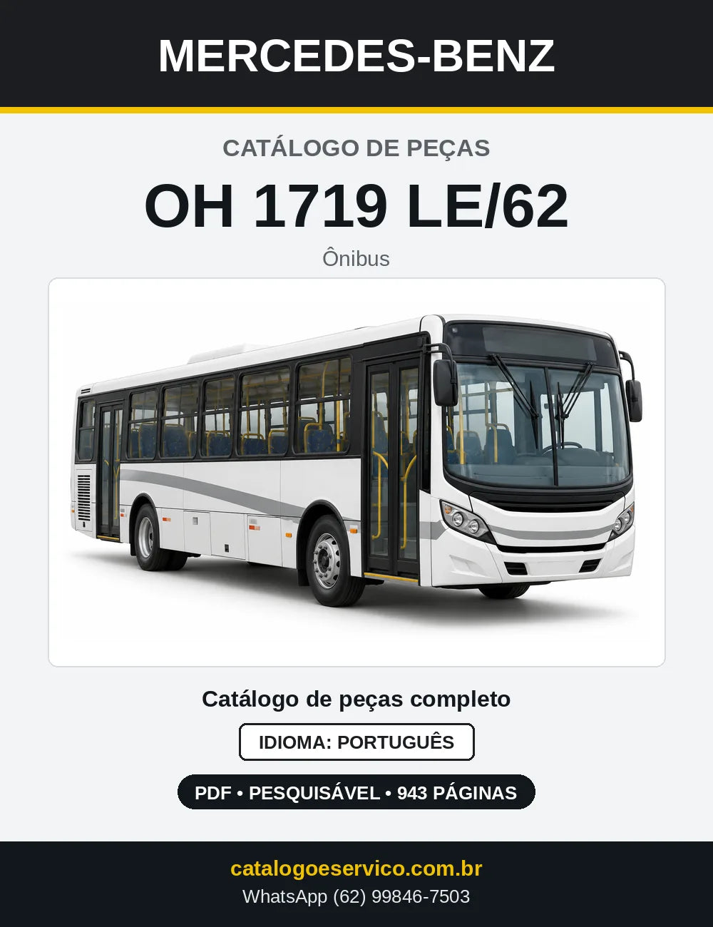 Capa do Catálogo de Peças Mercedes-Benz OH 1719 em PDF