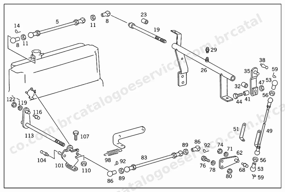 Vista explodida 2 do Catálogo de Peças Mercedes-Benz OHL 1316 G