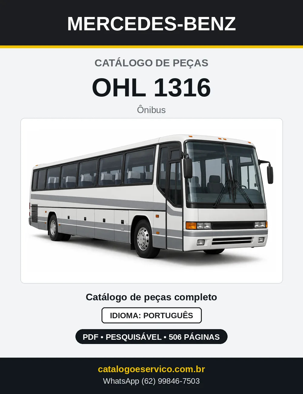 Capa do Catálogo de Peças Mercedes-Benz OHL 1316 em PDF
