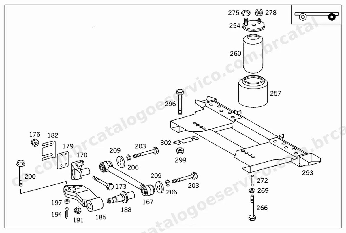 Vista explodida 3 do Catálogo de Peças Mercedes-Benz OHL 1421
