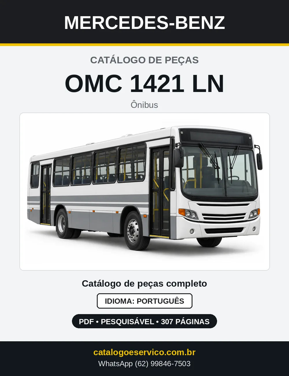 Capa do Catálogo de Peças Mercedes-Benz OMC 1421 LN em PDF