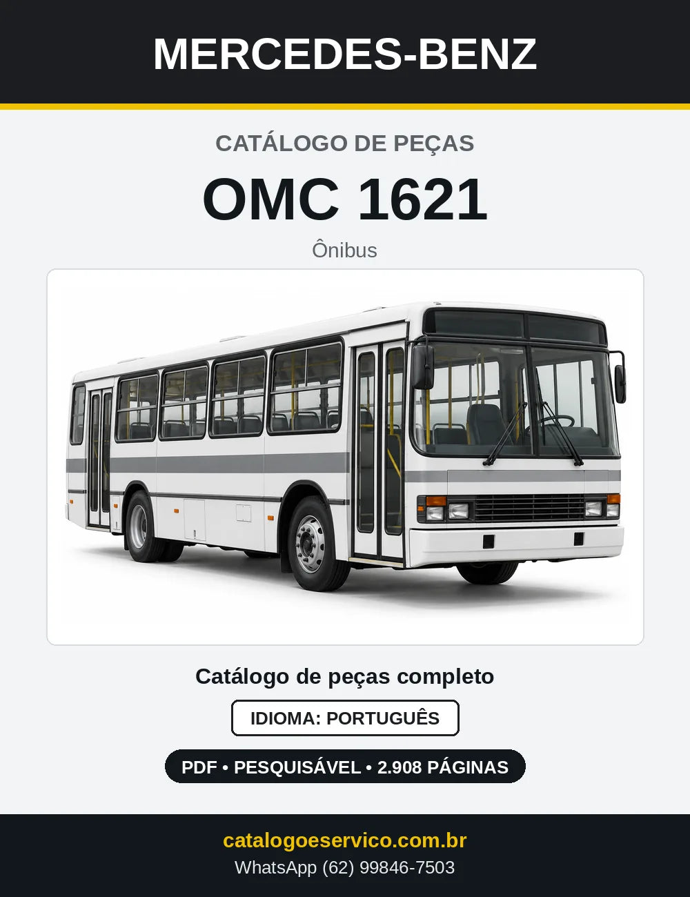 Capa do Catálogo de Peças Mercedes-Benz OMC 1621 em PDF