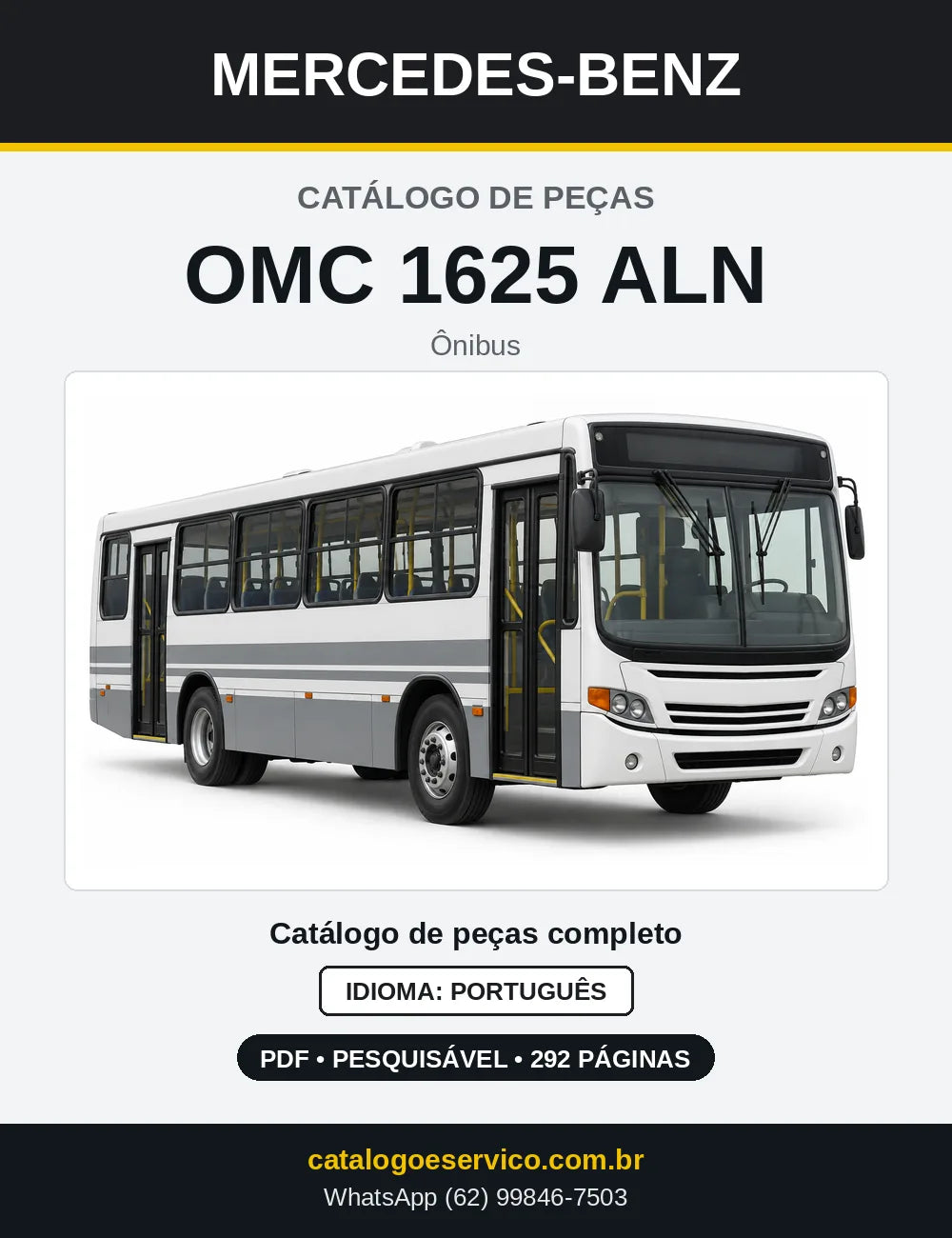Capa do Catálogo de Peças Mercedes-Benz OMC 1625 ALN em PDF