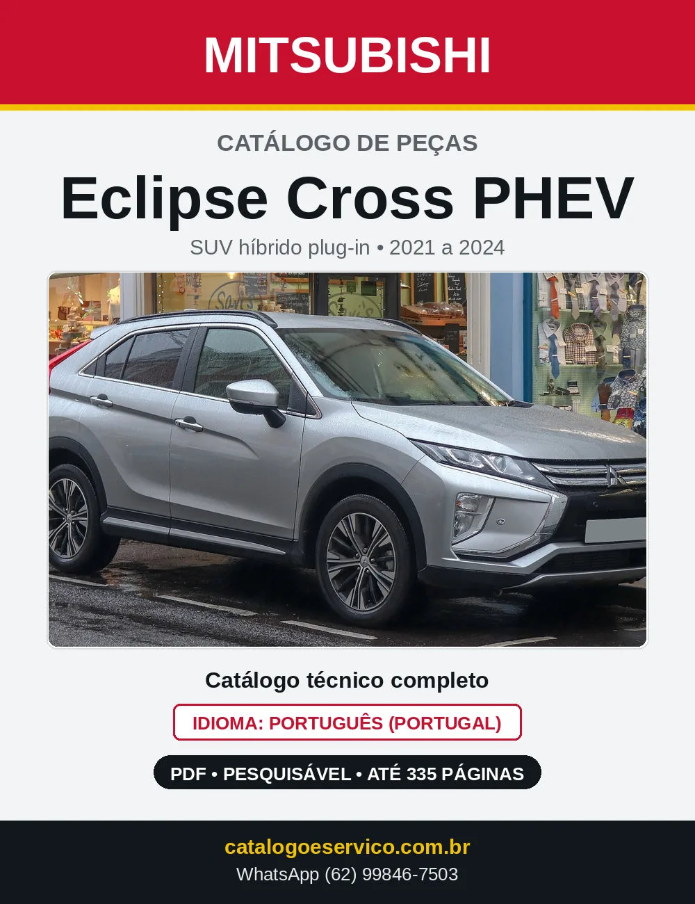 Capa do Catálogo de Peças Mitsubishi Eclipse Cross PHEV em PDF