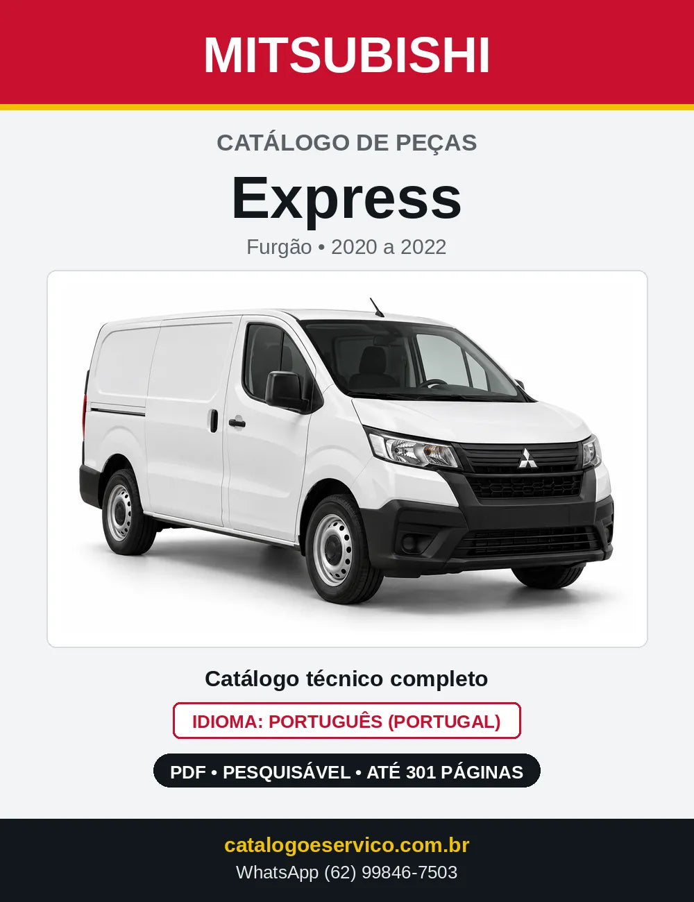 Capa do Catálogo de Peças Mitsubishi Express em PDF