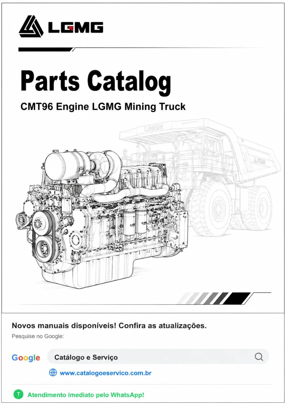 Catálogo de Peças Motor CMT96 LGMG Caminhão de Mineração
