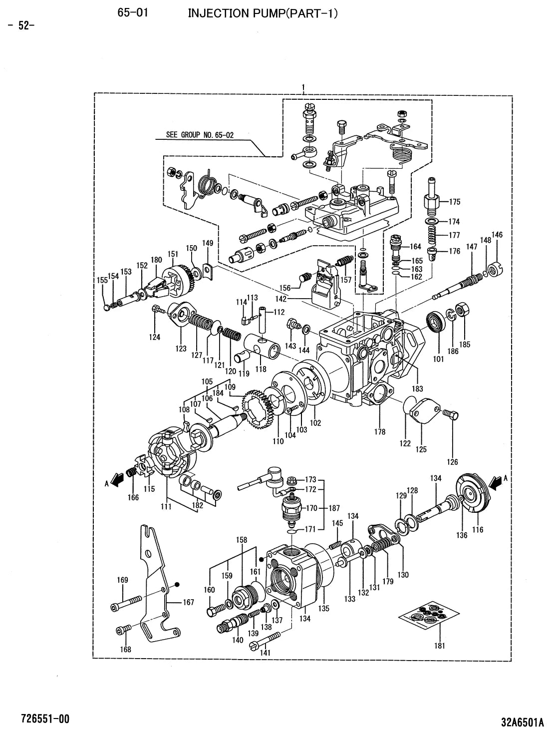 Vista explodida de conjunto do Catálogo de Peças Mitsubishi S4S