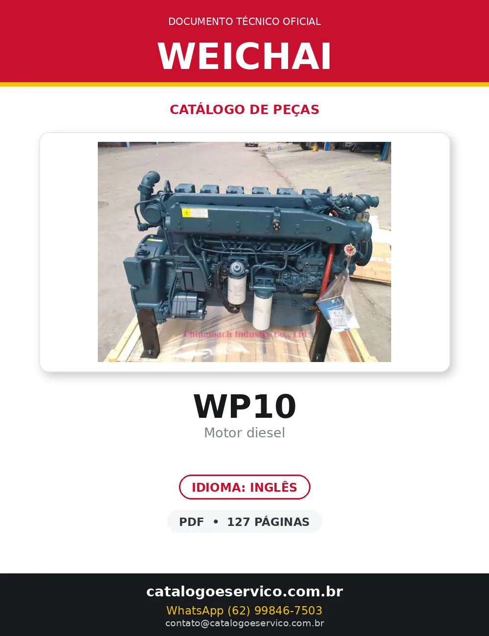 Weichai Power Motor Diesel WP10 Series — motor, foto do produto 1