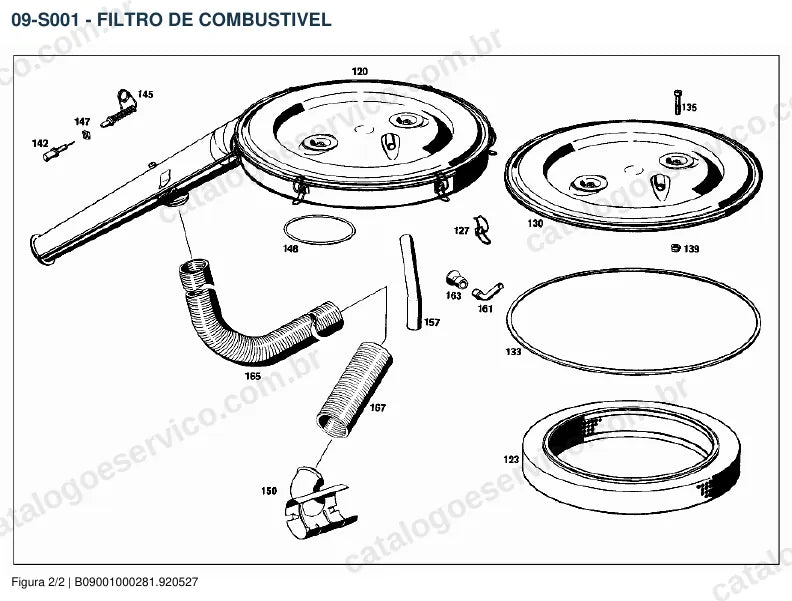 Vista explodida do catálogo de peças do motor Mercedes-Benz M 130 — figura 4