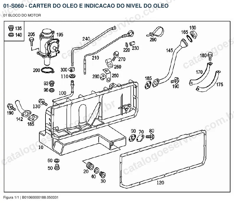 Vista explodida do catálogo de peças do motor Mercedes-Benz M 447 — figura 4