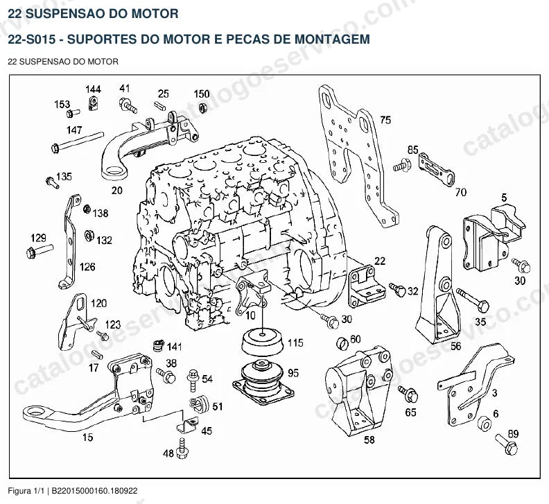 Vista explodida do catálogo de peças do motor Mercedes-Benz OM 924 — figura 4