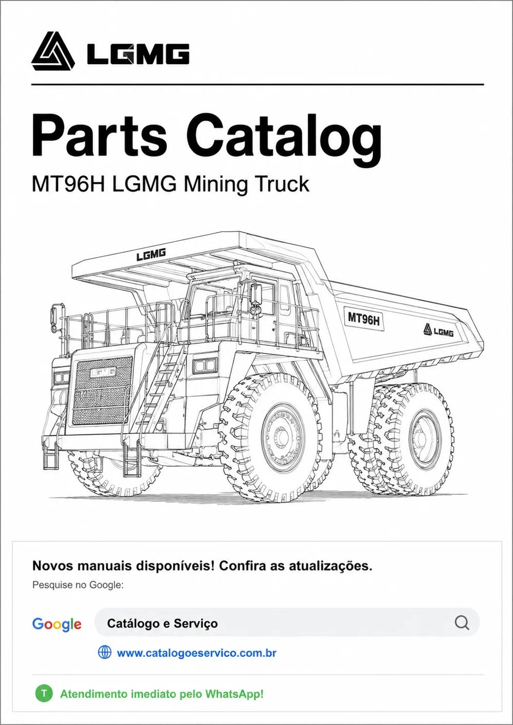 Catálogo de Peças MT96H LGMG Caminhão de Mineração