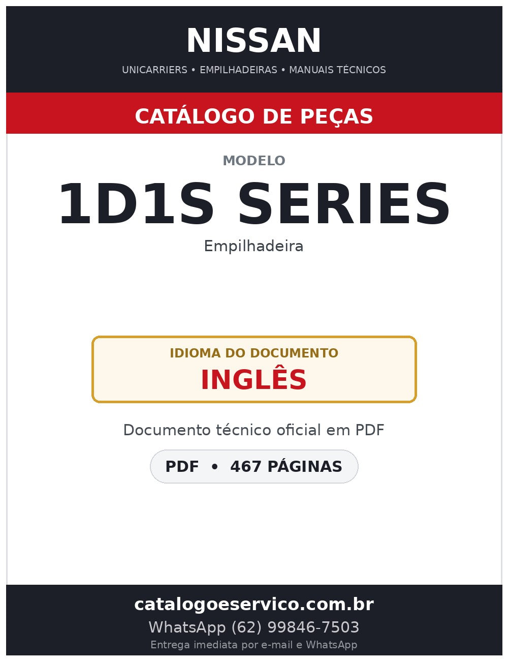 1D1S SERIES - Catálogo de Peças Nissan