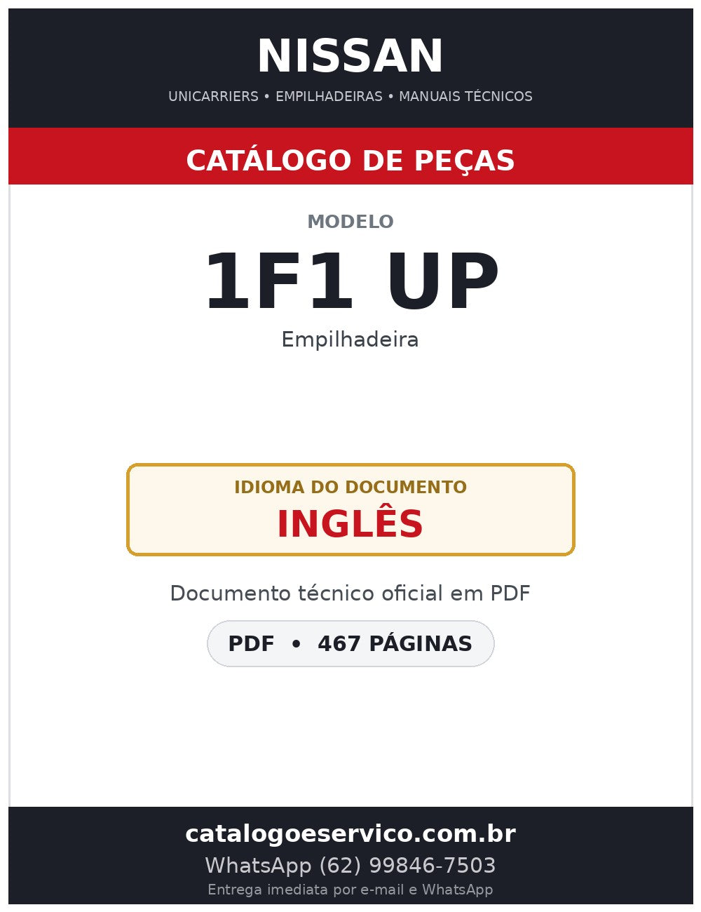 1F1 UP - Catálogo de Peças Nissan