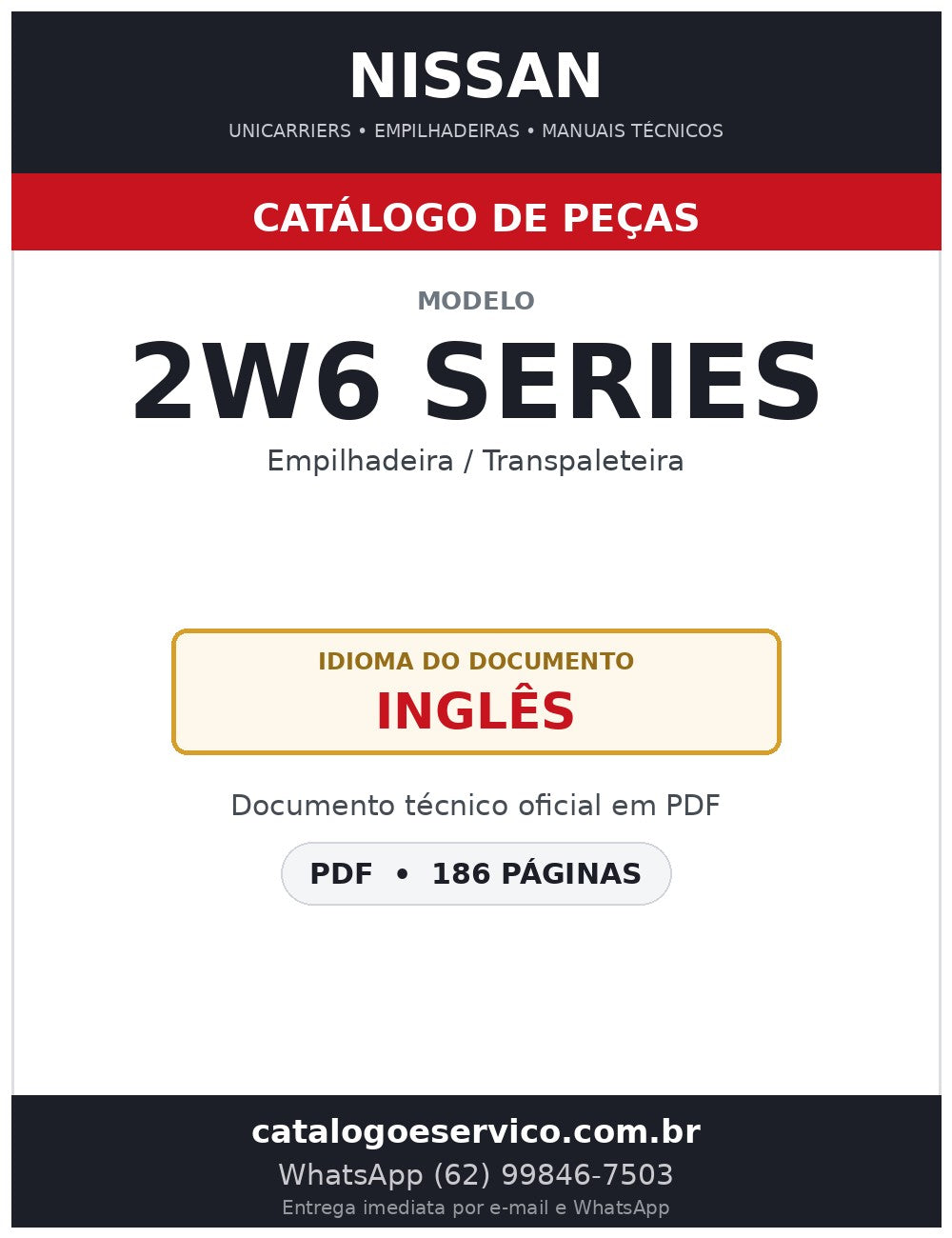 2W6 SERIES - Catálogo de Peças Nissan